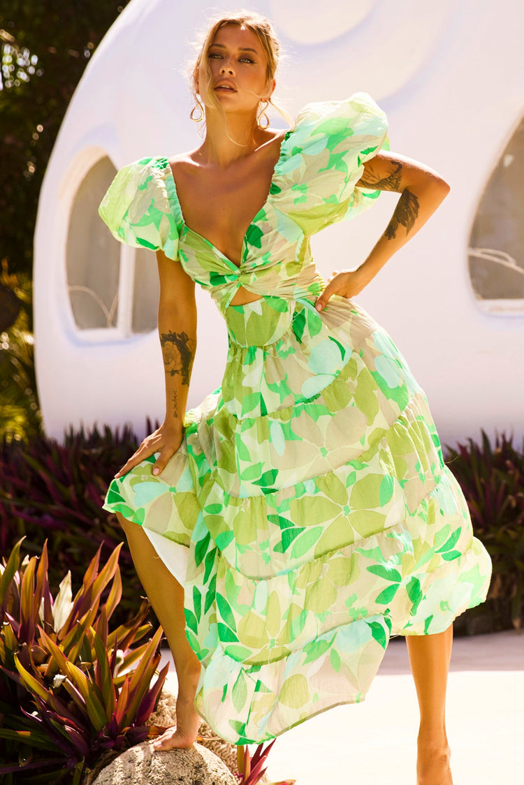 One Clover Midi Dress - Green for women