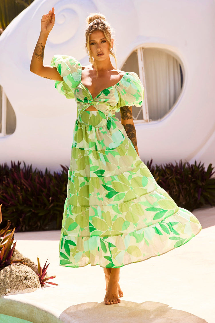 One Clover Midi Dress - Green for women