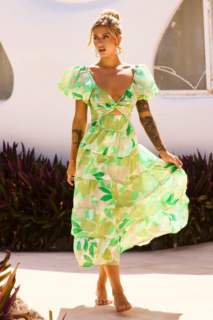 One Clover Midi Dress - Green for women