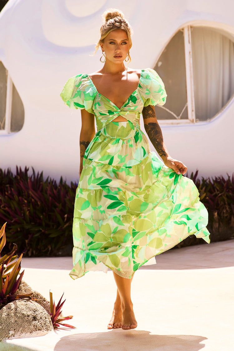 One Clover Midi Dress - Green for women