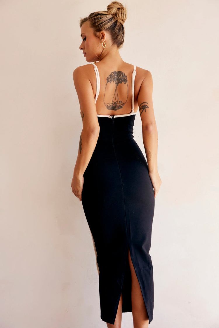 One Delia Midi Dress - Black for women