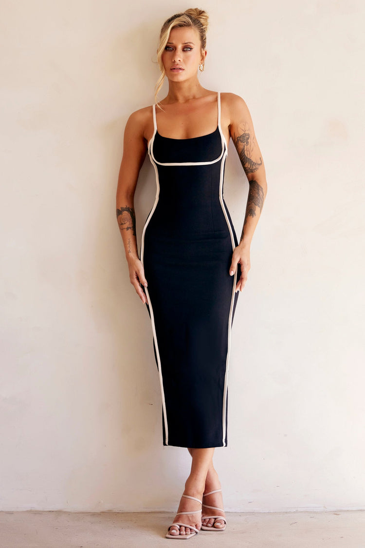 One Delia Midi Dress - Black for women