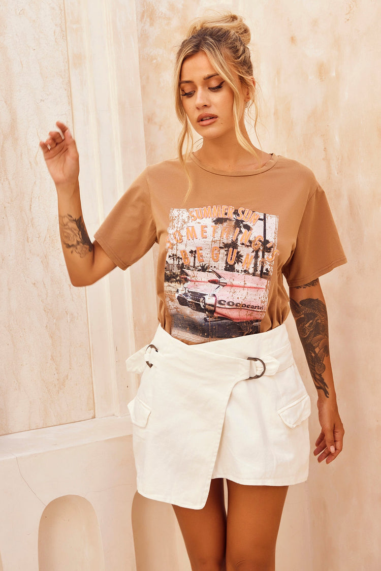 One To Want Mini Skirt - White for women