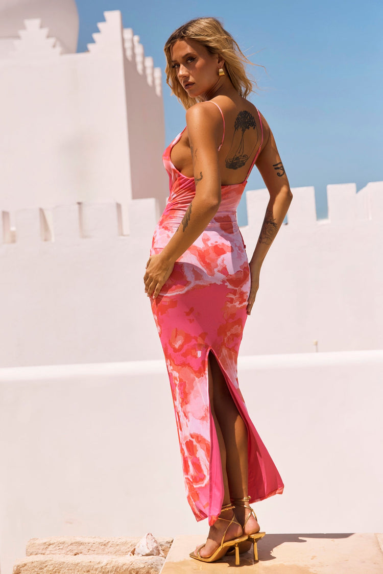 Perfect City Maxi Dress - Pink Multi for women