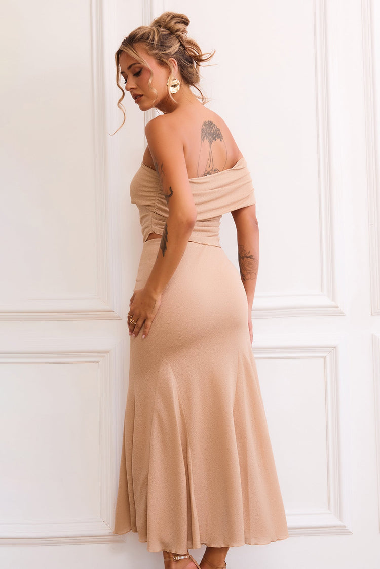 Picture Perfect Maxi Skirt - Tan for women