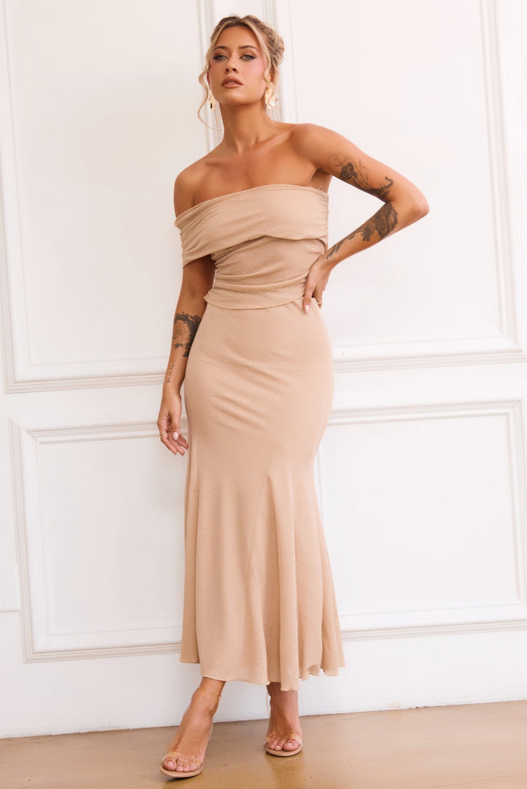 Picture Perfect Maxi Skirt - Tan for women