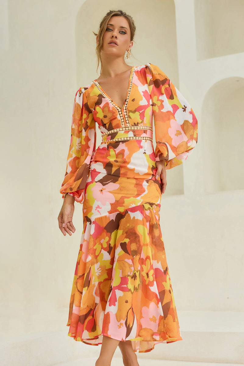 Pretty Please Maxi Dress in Lightweight Chiffon | Sage + Paije