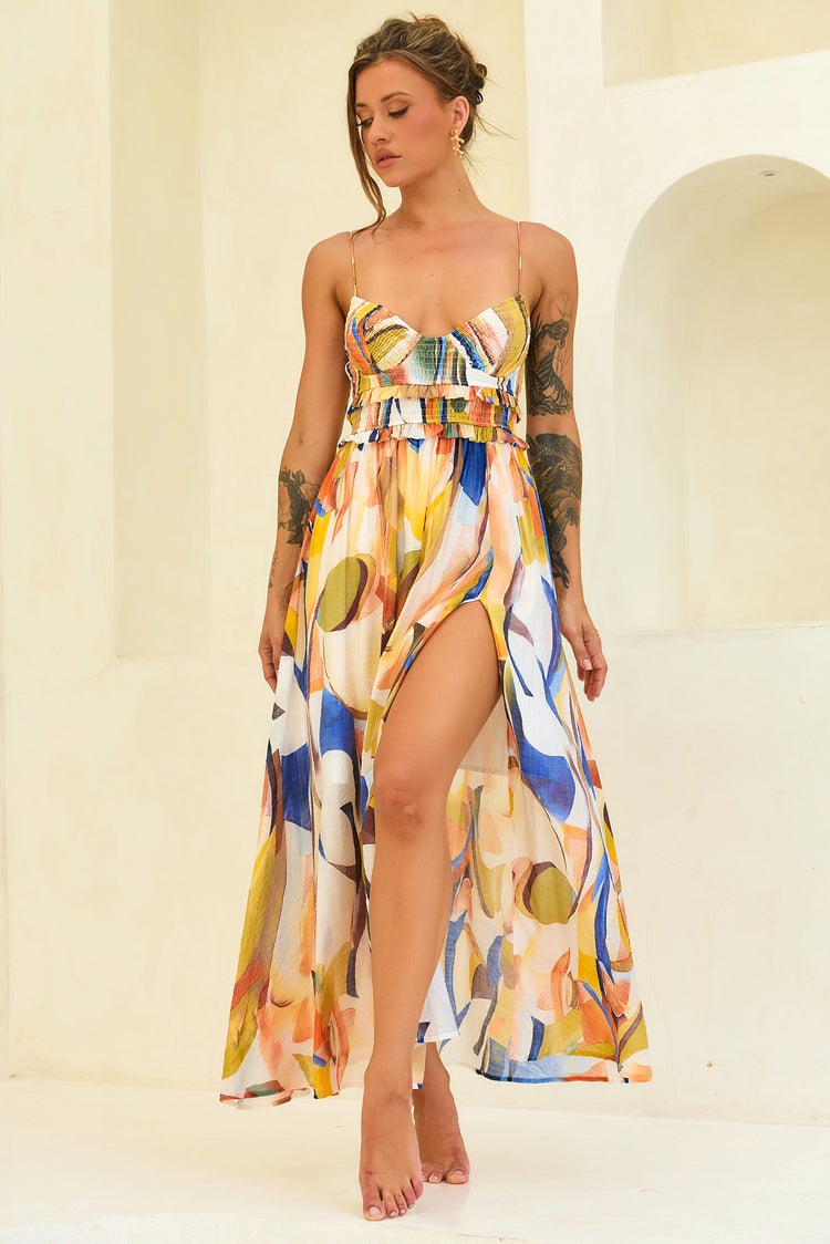 Radiance Maxi Dress - Blue Multi for women