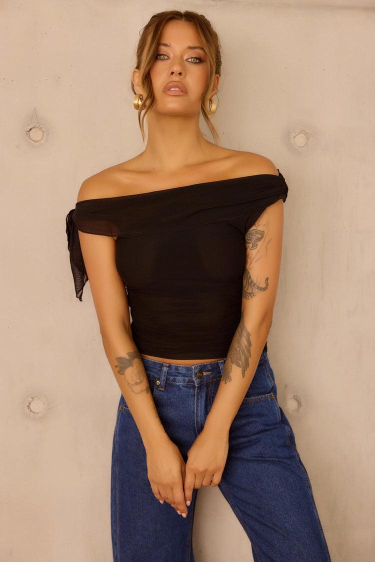 Real Deal Mesh Top - Black for women