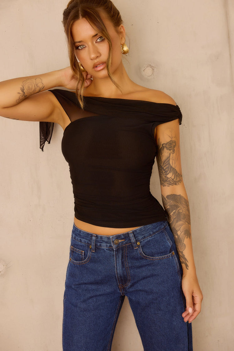 Real Deal Mesh Top - Black for women