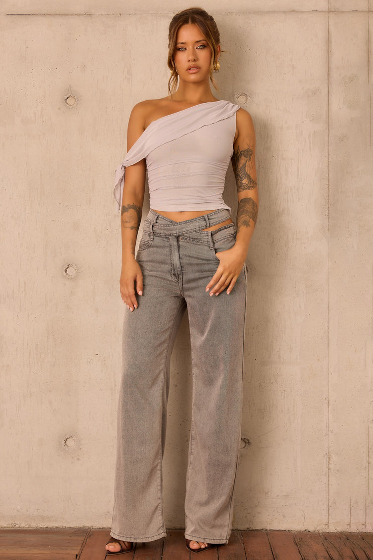 Real Deal Mesh Top - Grey for women