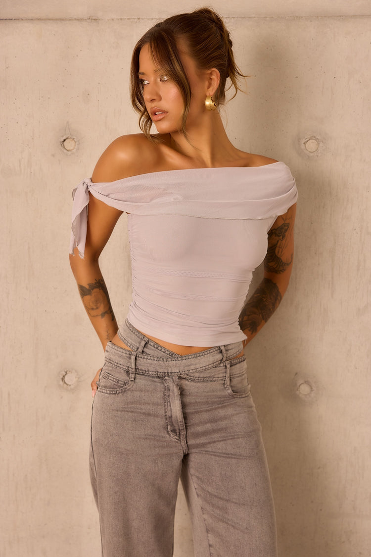 Real Deal Mesh Top - Grey for women