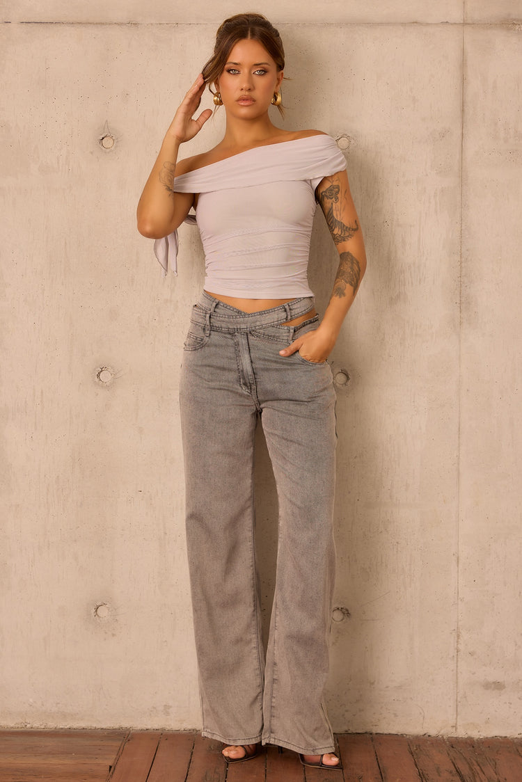 Real Deal Mesh Top - Grey for women