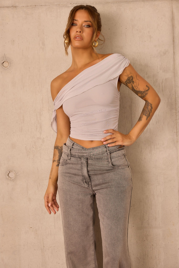Real Deal Mesh Top - Grey for women