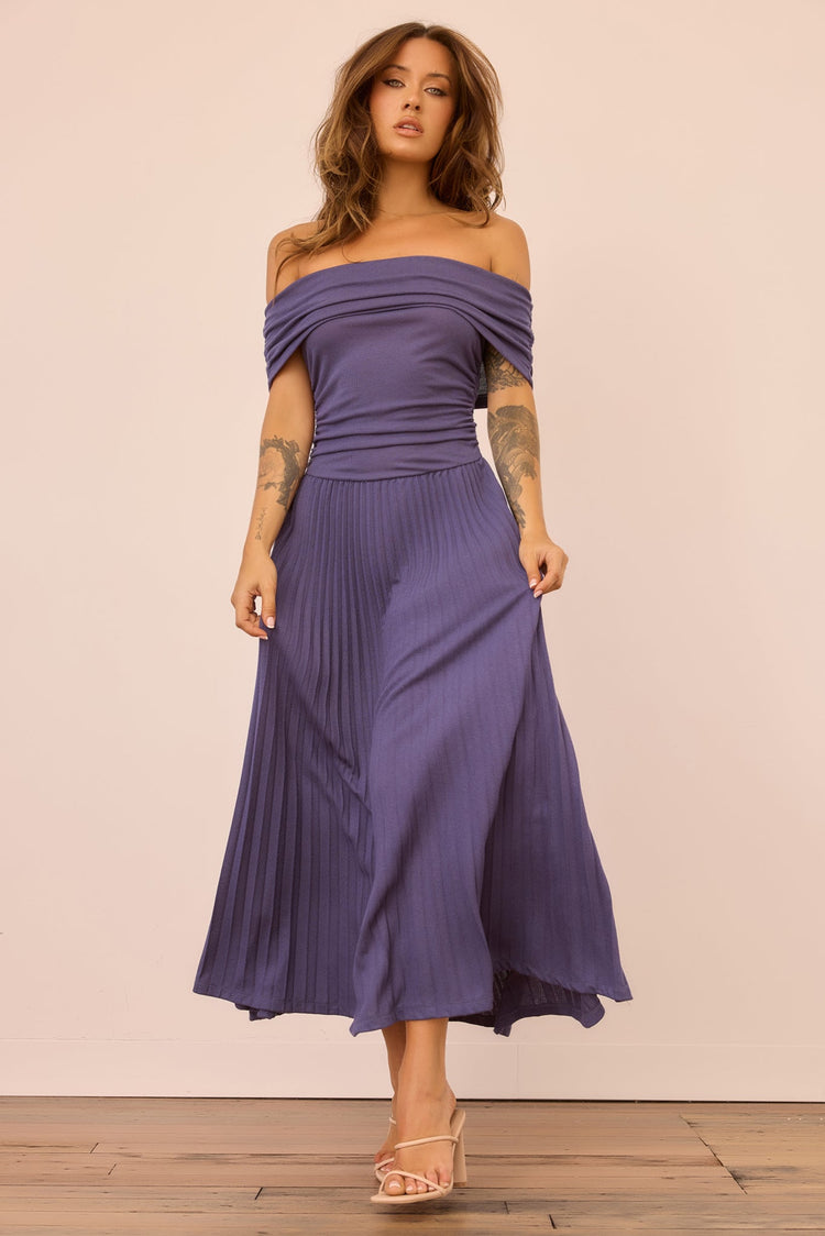 Refined Edge Jersey Maxi Dress - Midnight Blue for women