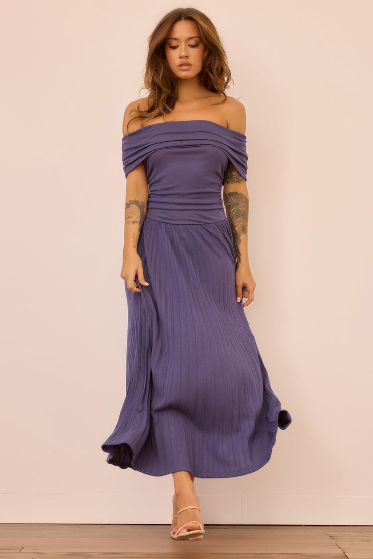 Refined Edge Jersey Maxi Dress - Midnight Blue for women