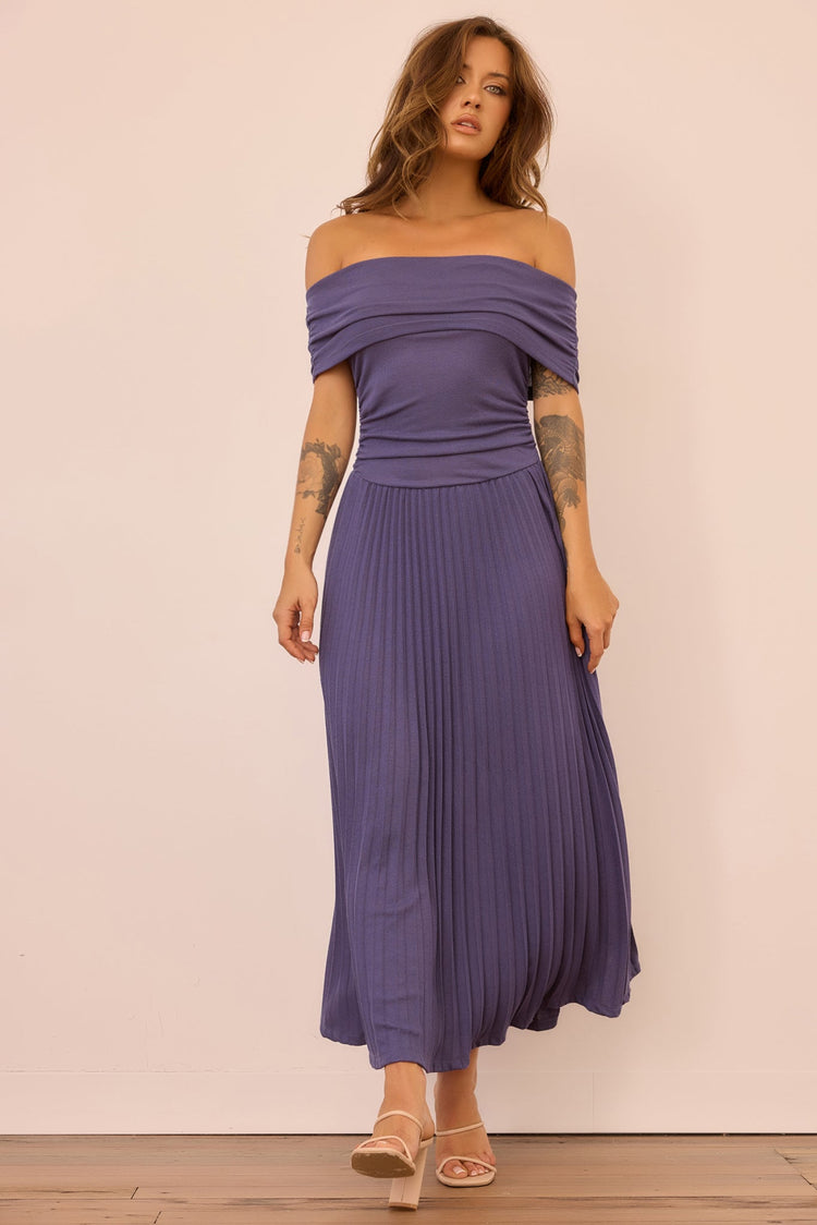Refined Edge Jersey Maxi Dress - Midnight Blue for women
