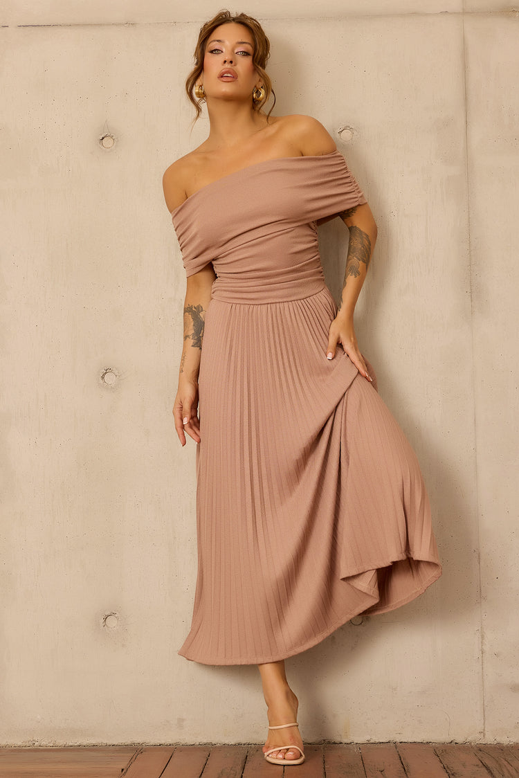 Refined Edge Jersey Maxi Dress - Mocha for women