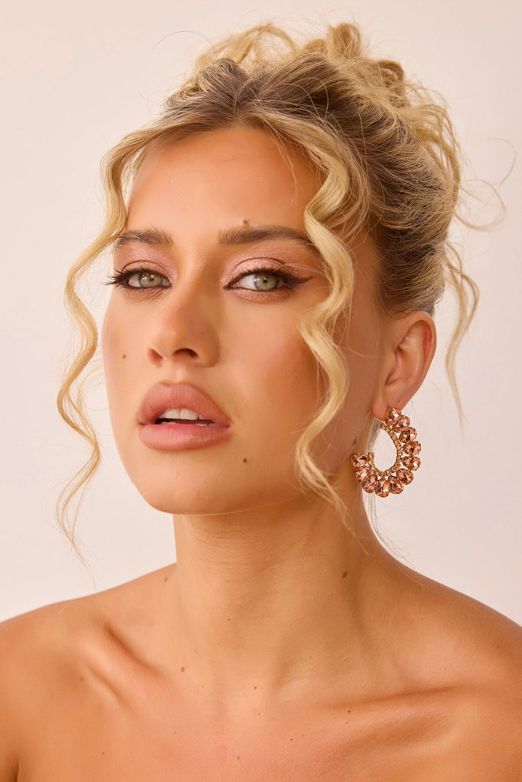 Reflective Earrings - Rose Gold for women