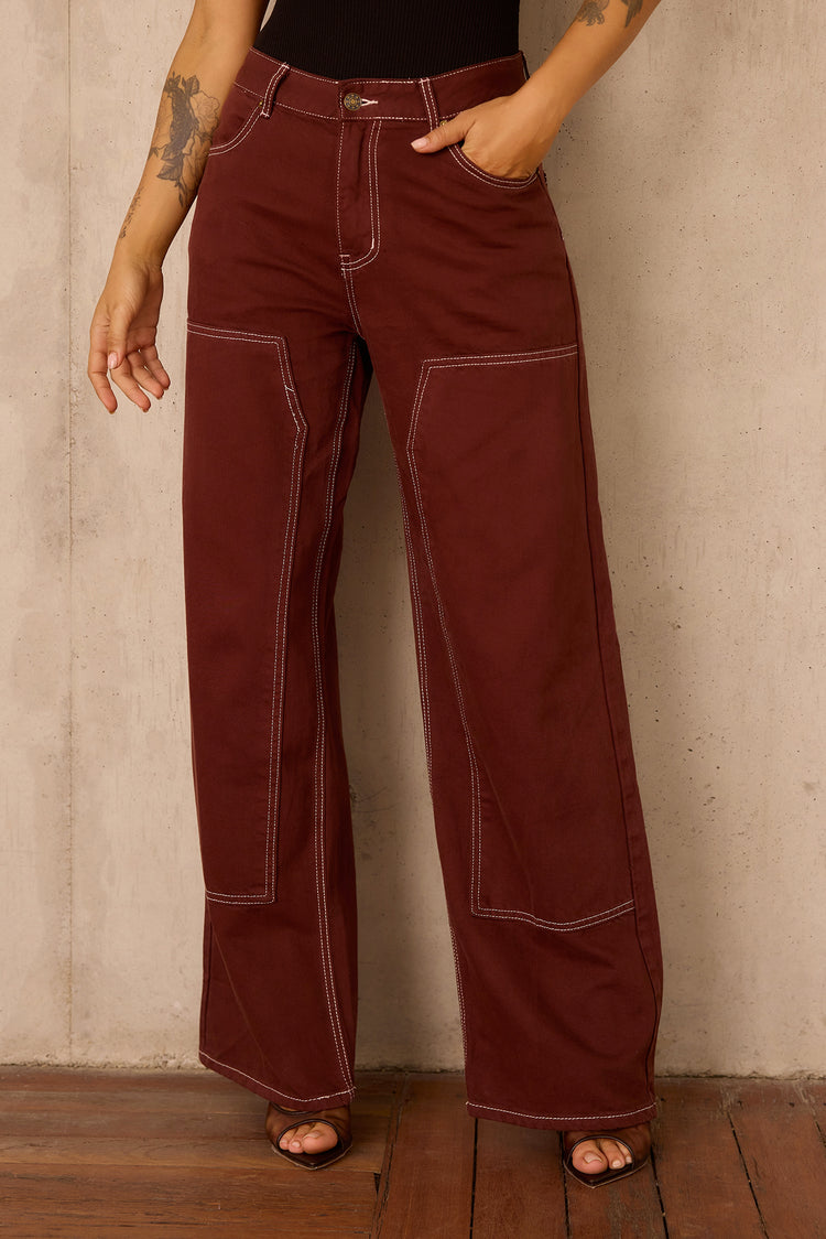 Rust Frontier Denim Jeans - Chocolate for women