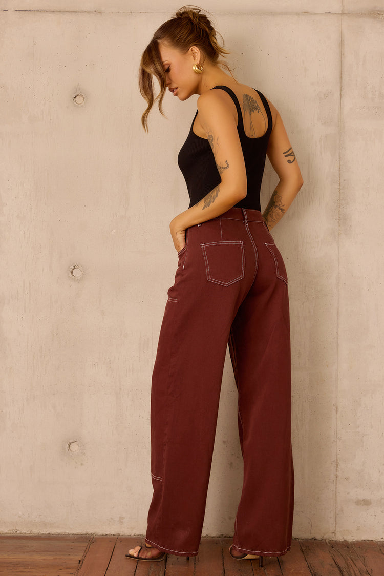 Rust Frontier Denim Jeans - Chocolate for women