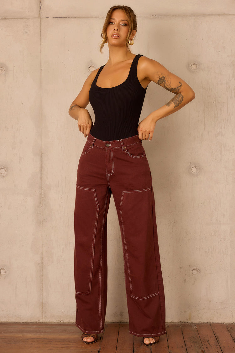 Rust Frontier Denim Jeans - Chocolate for women