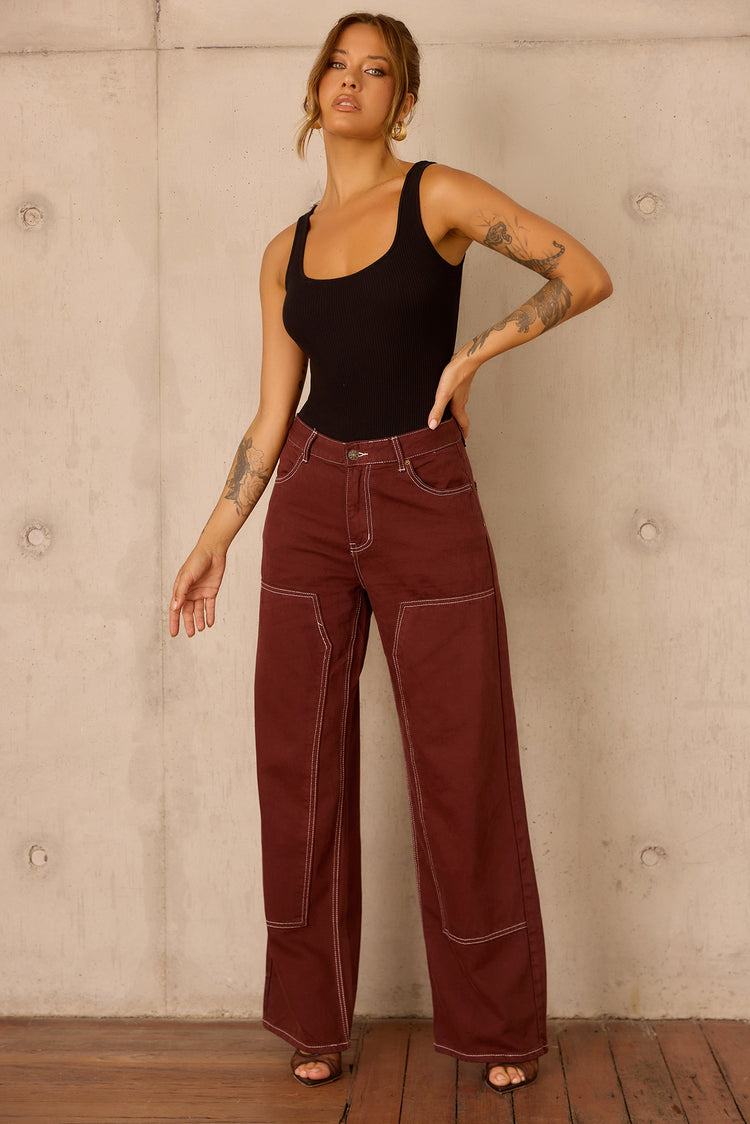 Rust Frontier Denim Jeans - Chocolate for women