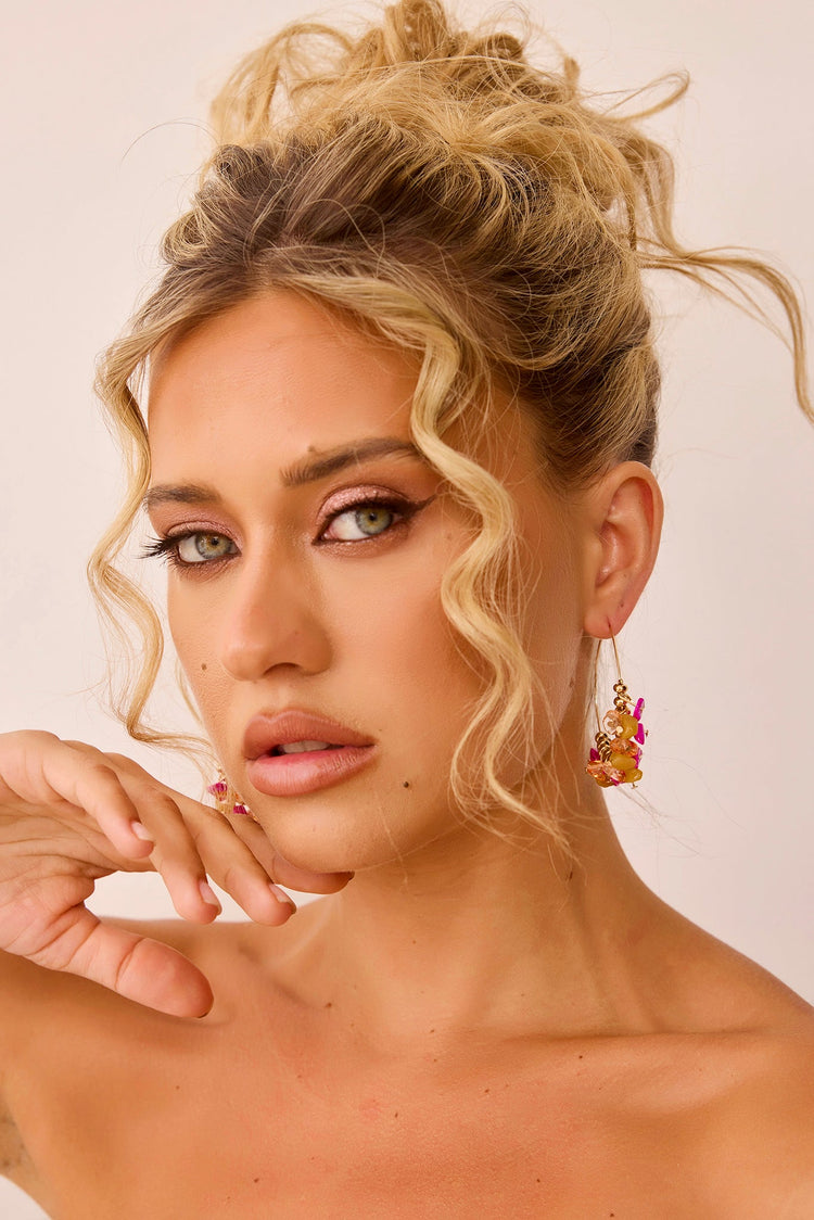 Say You Love Me Earrings - Pink for women