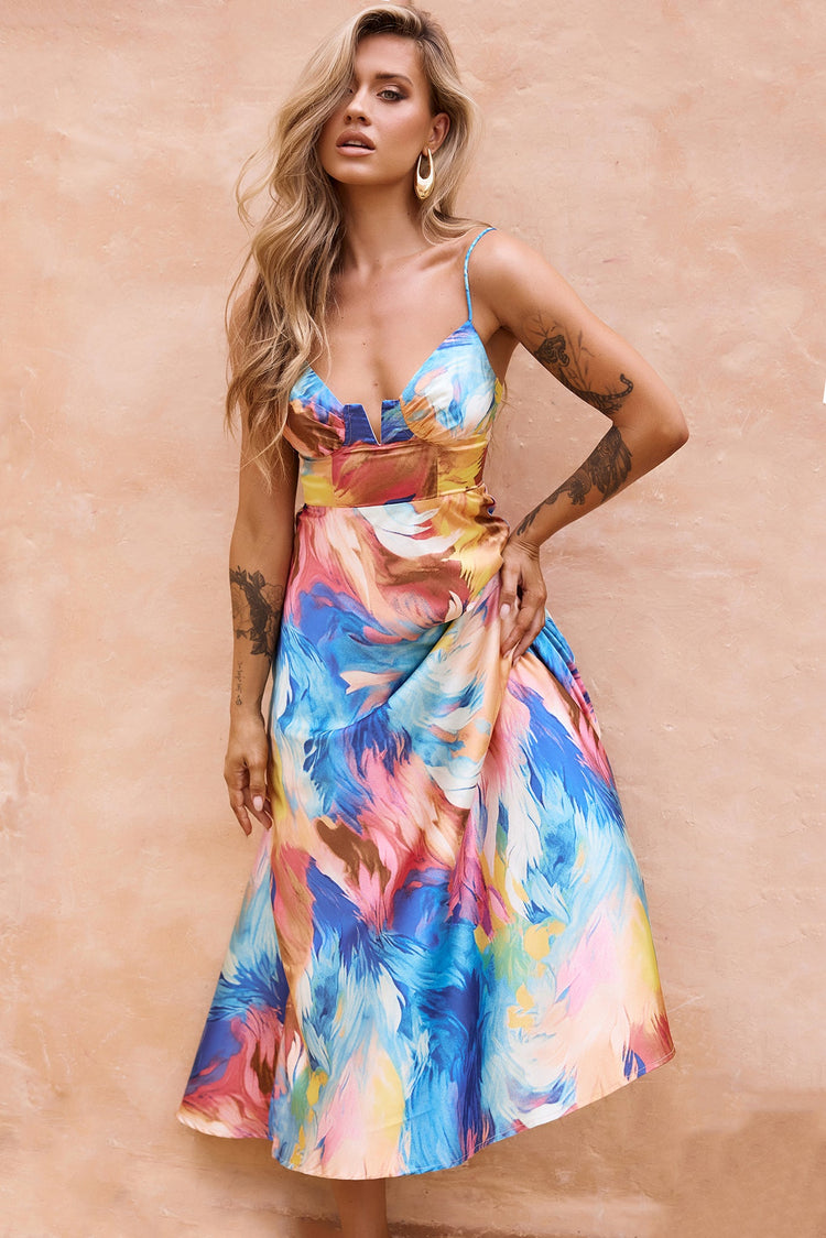 Send Love Maxi Dress - Blue Multi for women