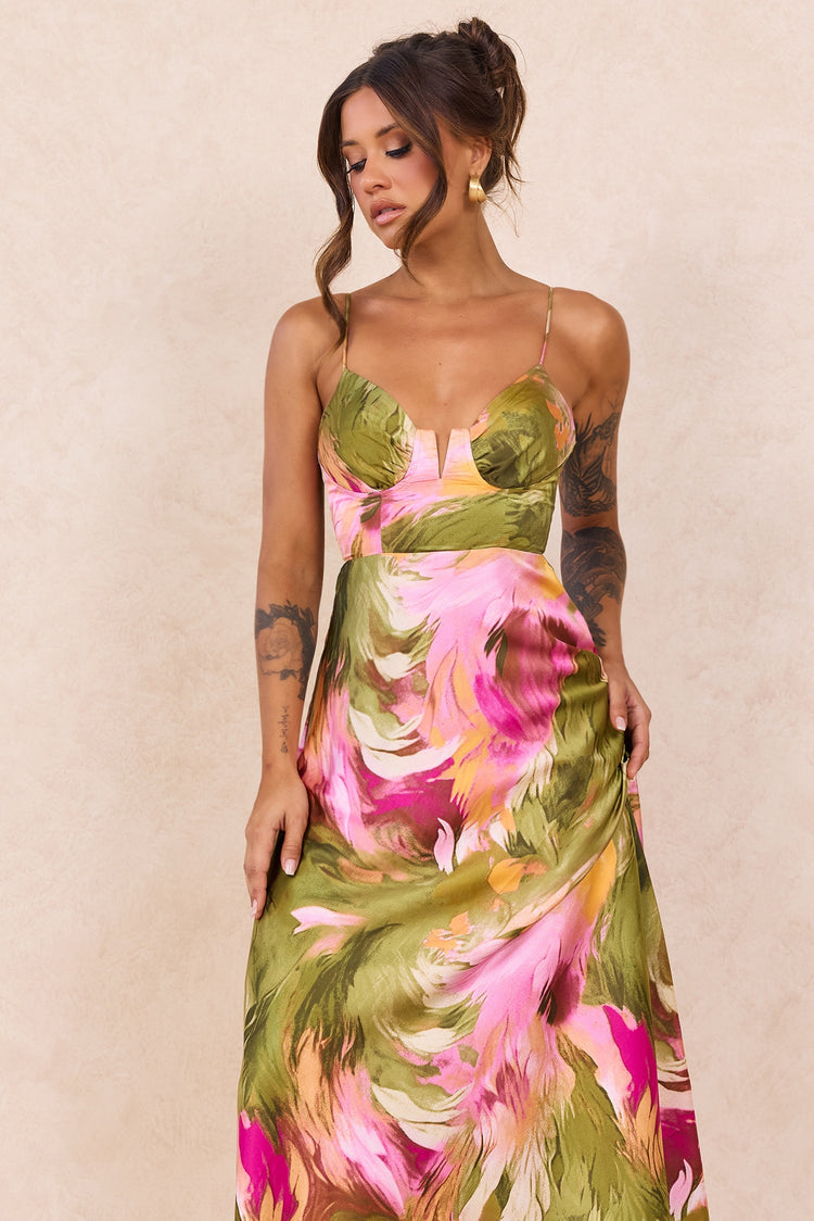 Send Love Maxi Dress - Purple Multi for women
