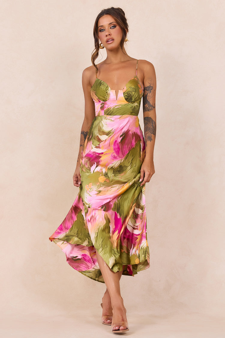 Send Love Maxi Dress - Purple Multi for women