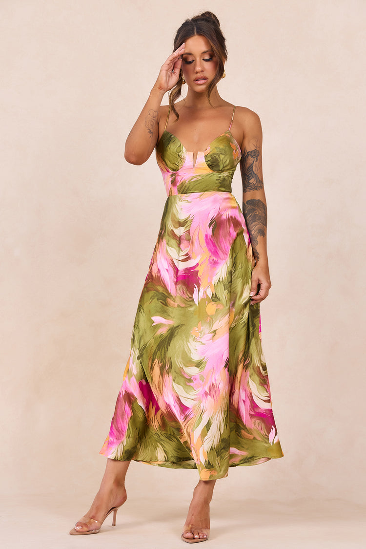 Send Love Maxi Dress - Purple Multi for women