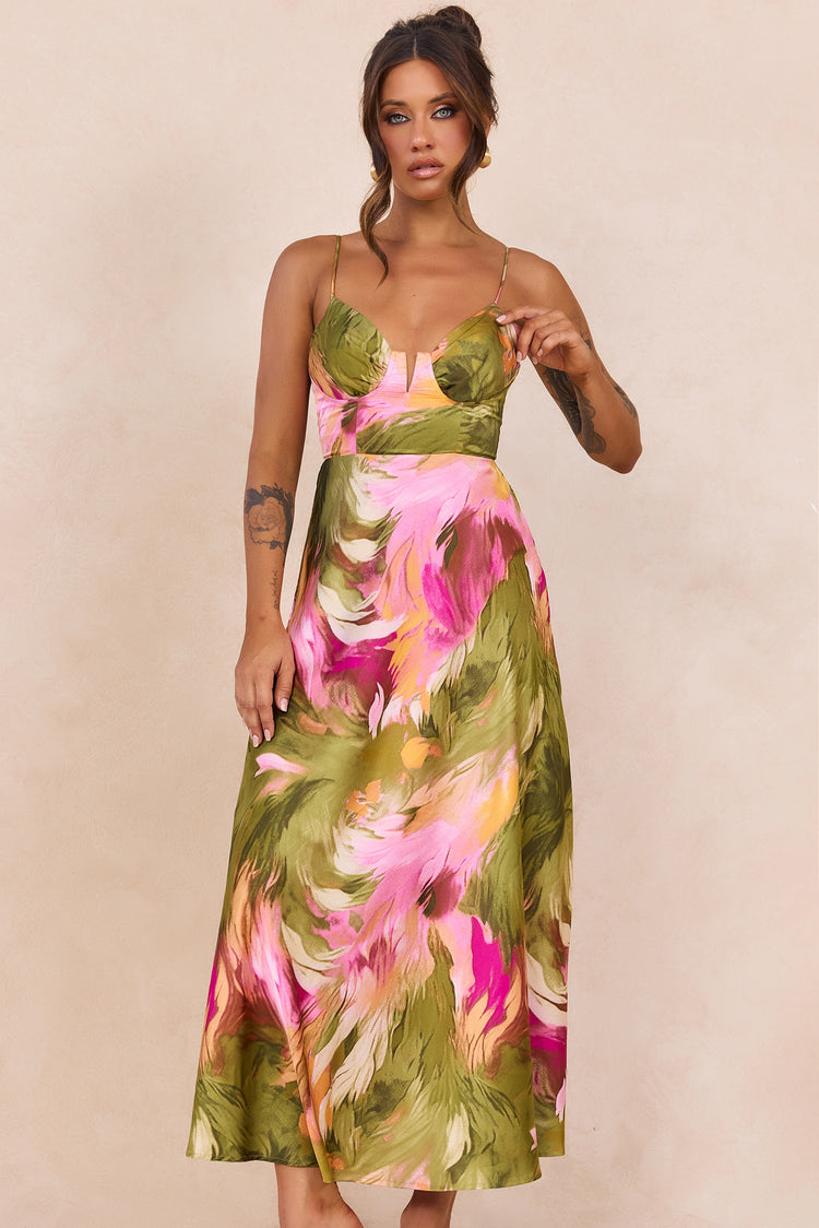 Send Love Maxi Dress - Purple Multi for women