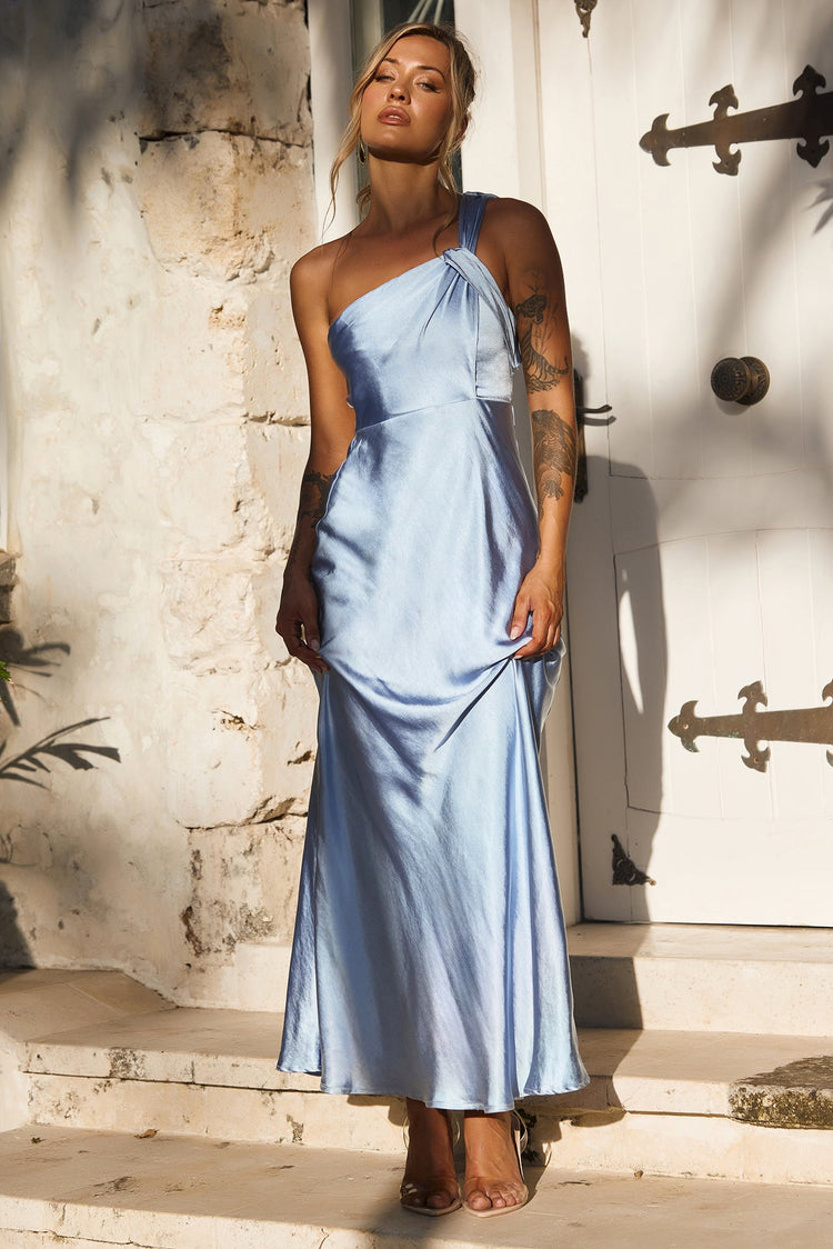 Serene Sway Maxi Dress - Steel Blue for women