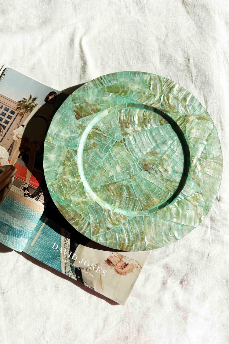 Shine Carry Decorative Plate - Sea Green for women