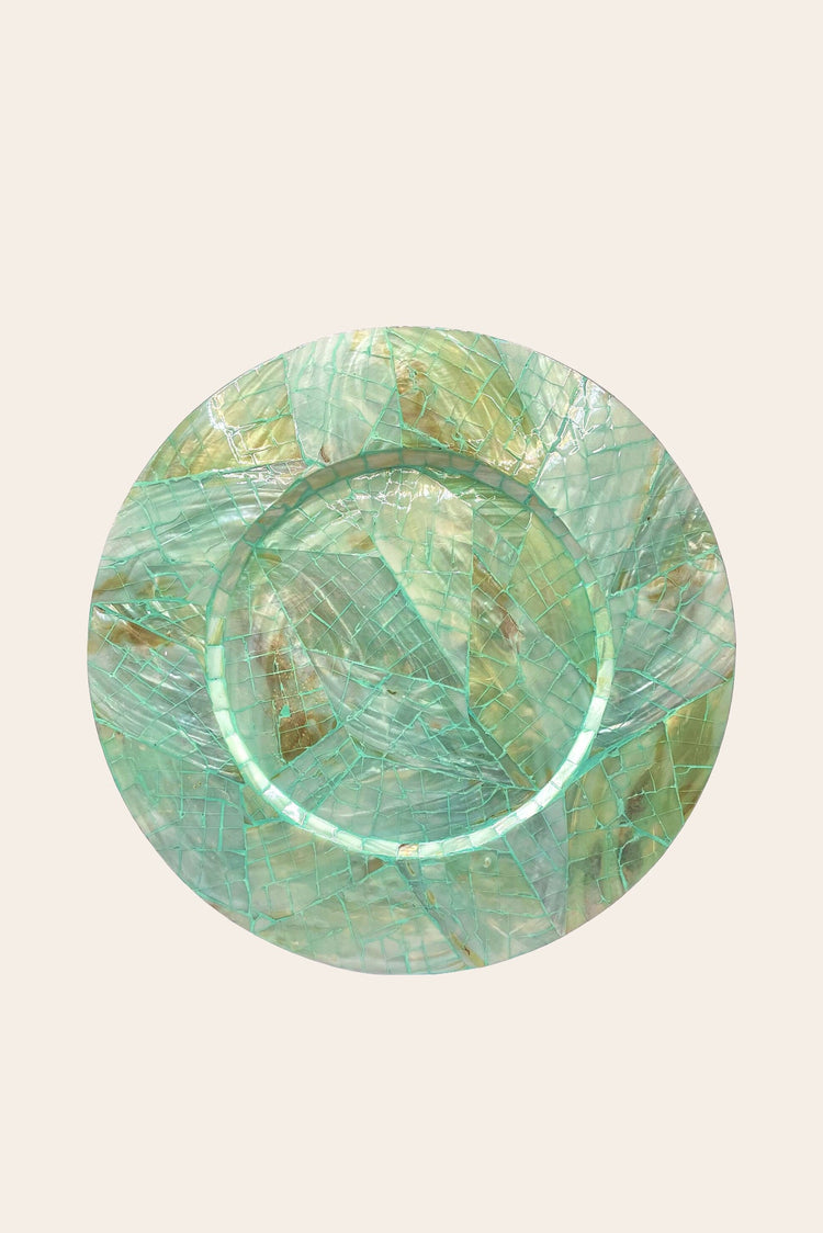 Shine Carry Decorative Plate - Sea Green for women