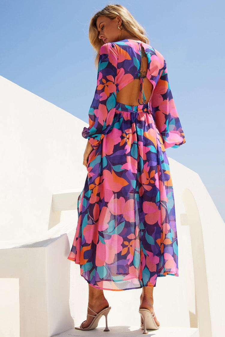 Shooting Stars Maxi Dress - Purple Multi for women