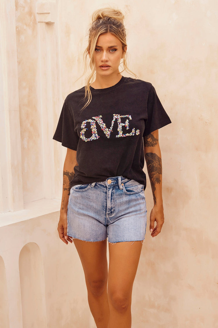 Show Stop Denim Shorts - Washed Blue for women