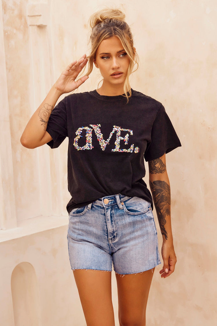 Show Stop Denim Shorts - Washed Blue for women