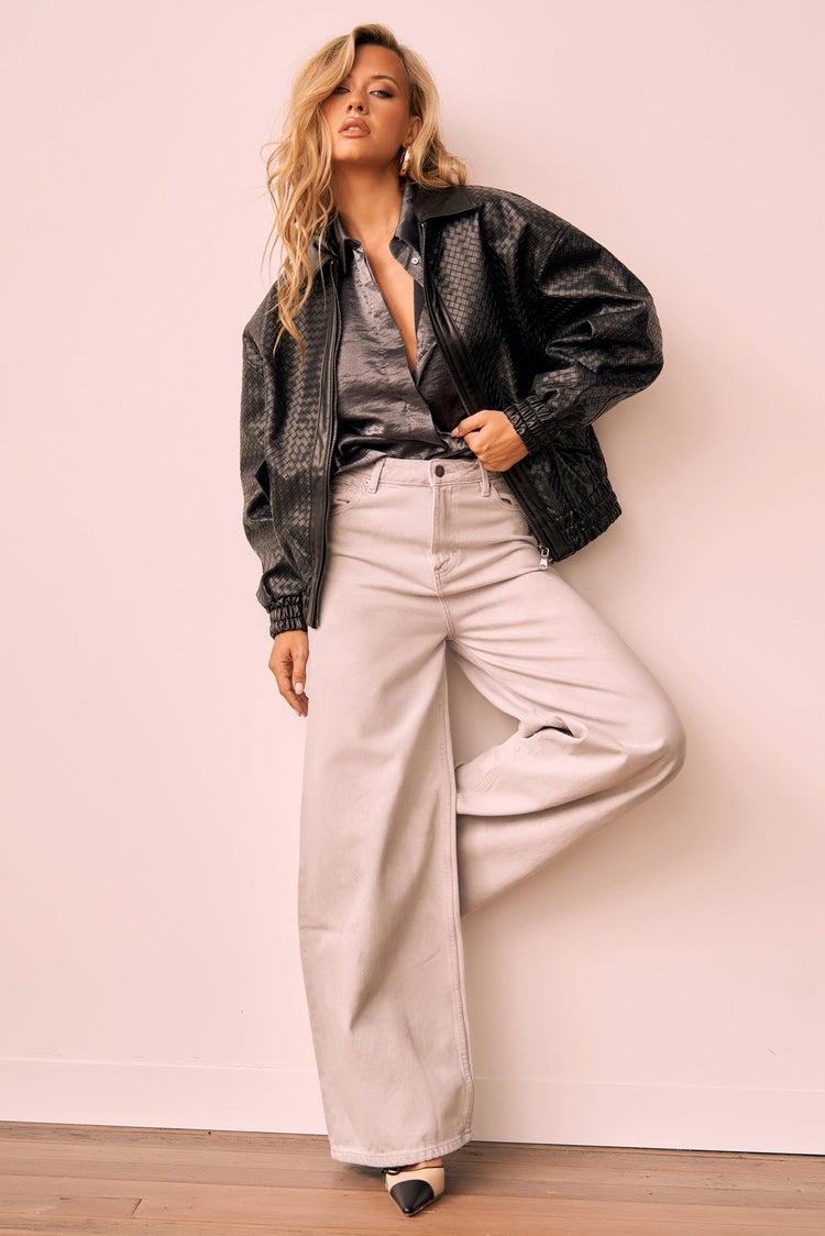 Singin' In The Wind Vegan Leather Jacket - Black for women