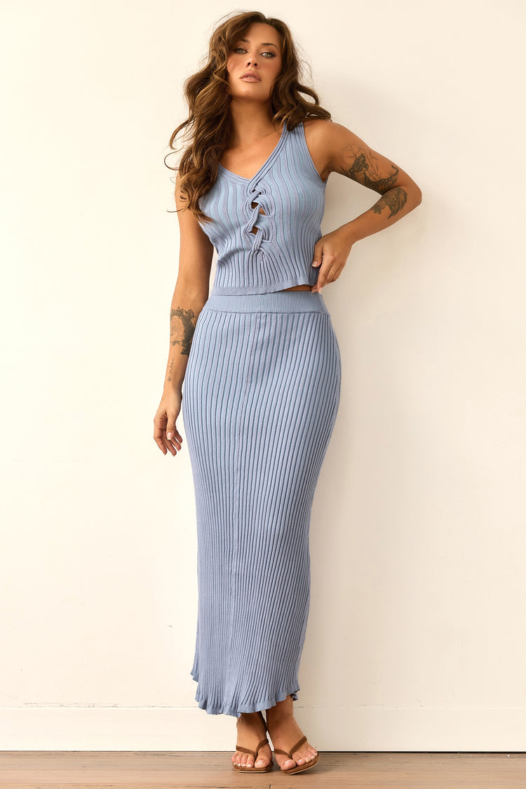 Soft Form Knit Top - Blue for women
