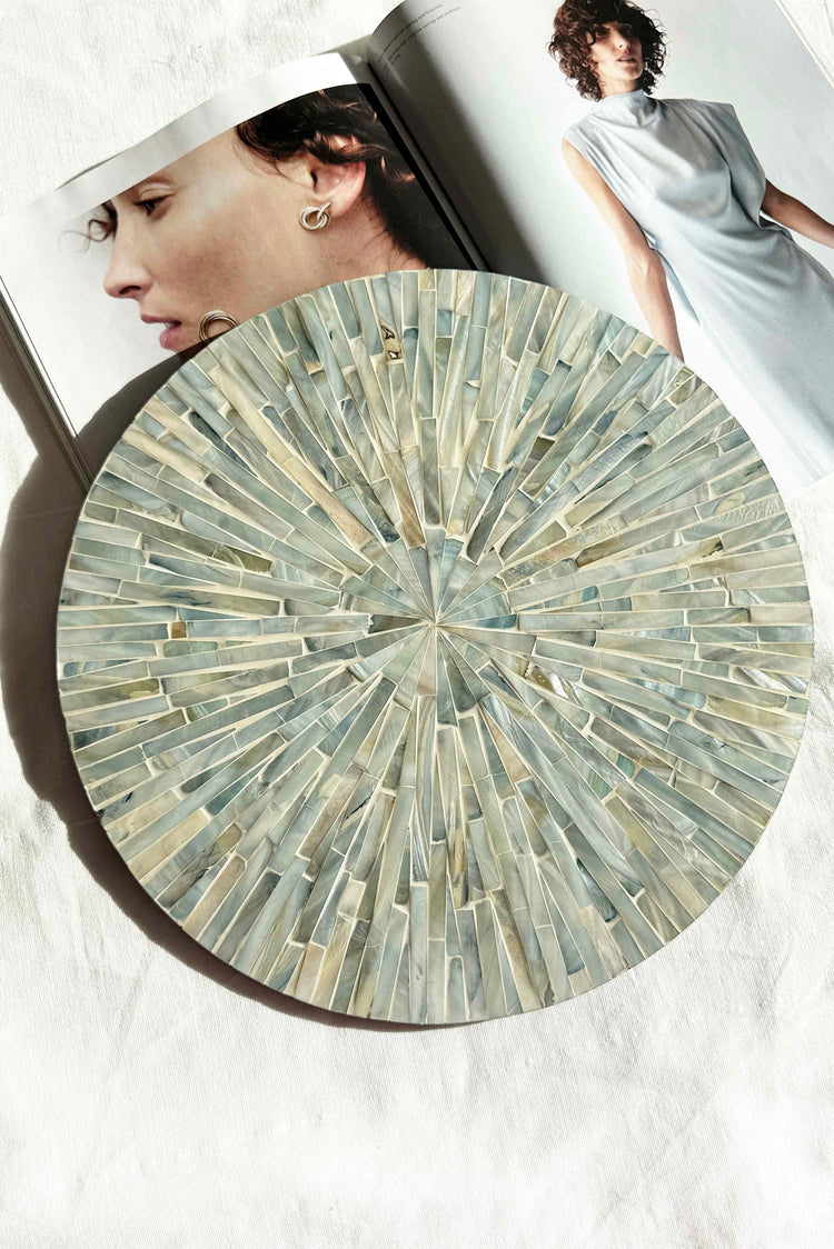 Solar Eclipse Decorative Plate - Aqua for women