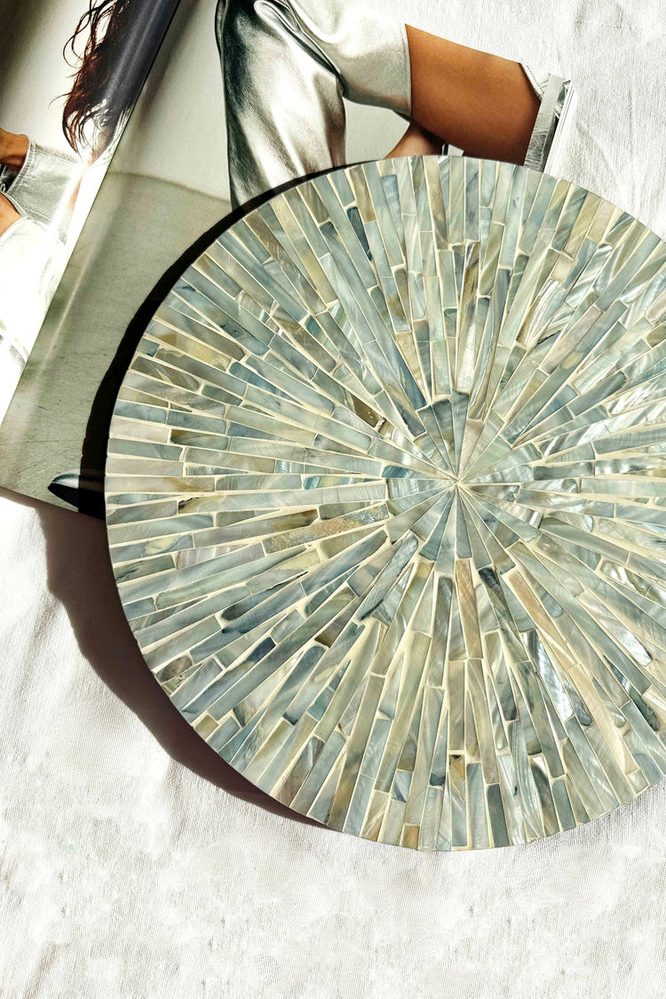 Solar Eclipse Decorative Plate - Aqua for women