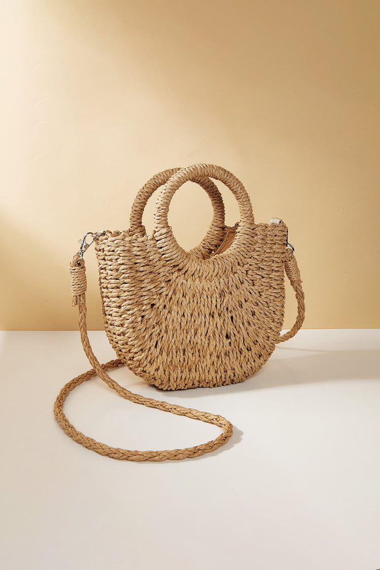 Solene Raffia Bag - Beige for women