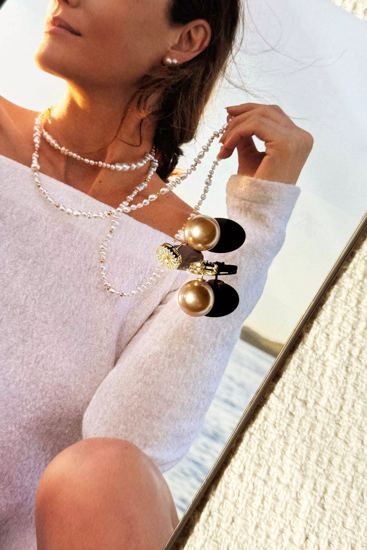 Solenne Earrings - Champagne for women