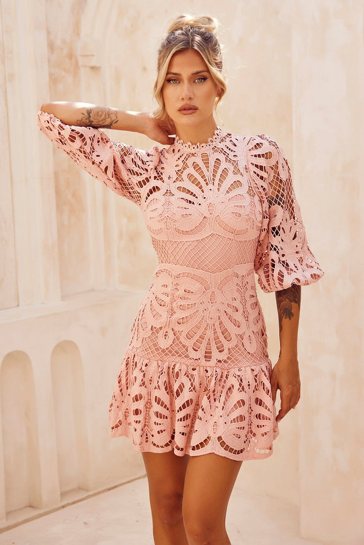 Soul Grace Mini Dress - Blush for women