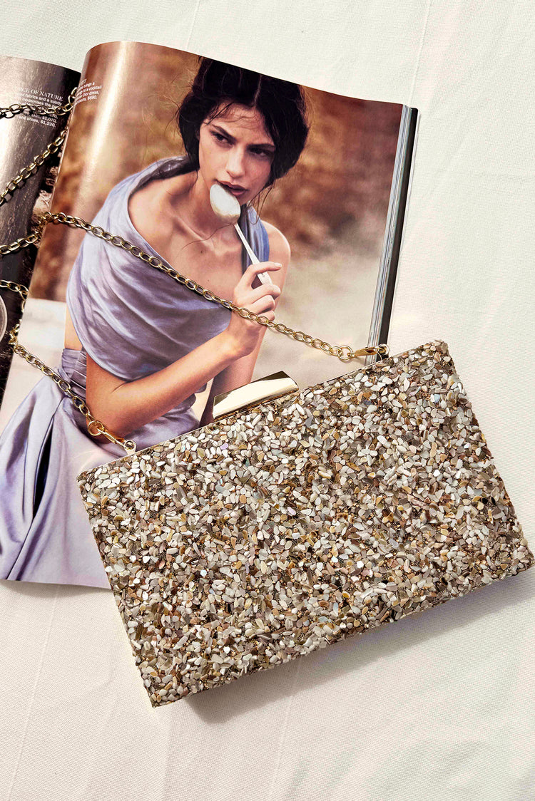 Starlit Mirage Clutch Bag - Beige for women