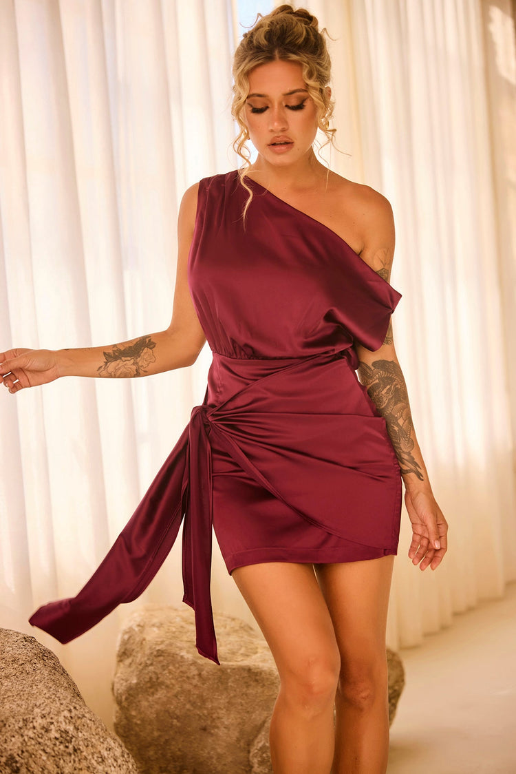 Still Lovers Mini Dress - Plum for women