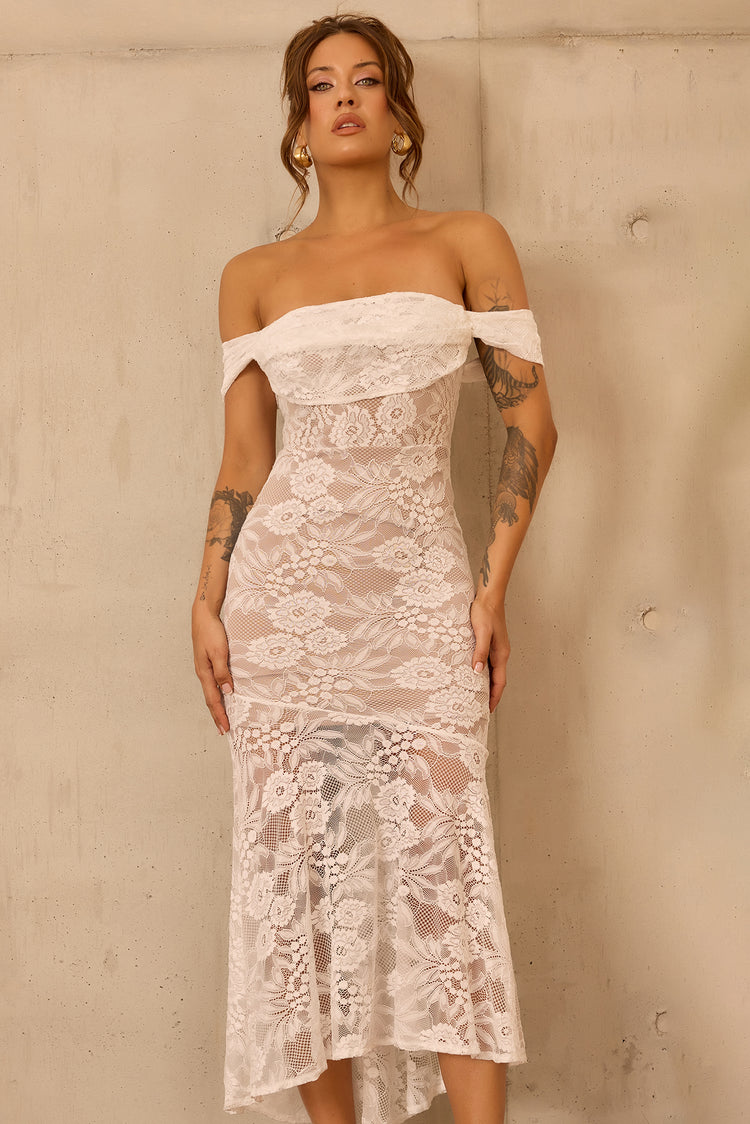 Style Stories Lace Maxi Dress - White for women