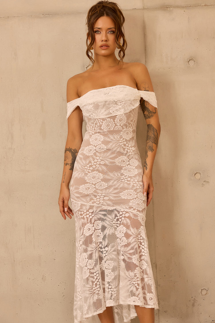Style Stories Lace Maxi Dress - White for women